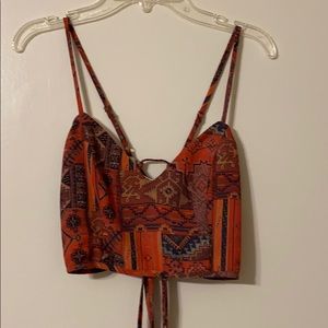 Crop top with tie up back